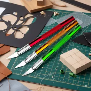 High Precision 13-Piece Engraving Pen Set with Rotating Tip, Sharp Steel Blades & Comfort Grip for DIY Crafting, Paper Leather Plastic Carving, Model Making, Art Tools, Portable & Durable for Home Outdoor Use, Stainless Steel Knives