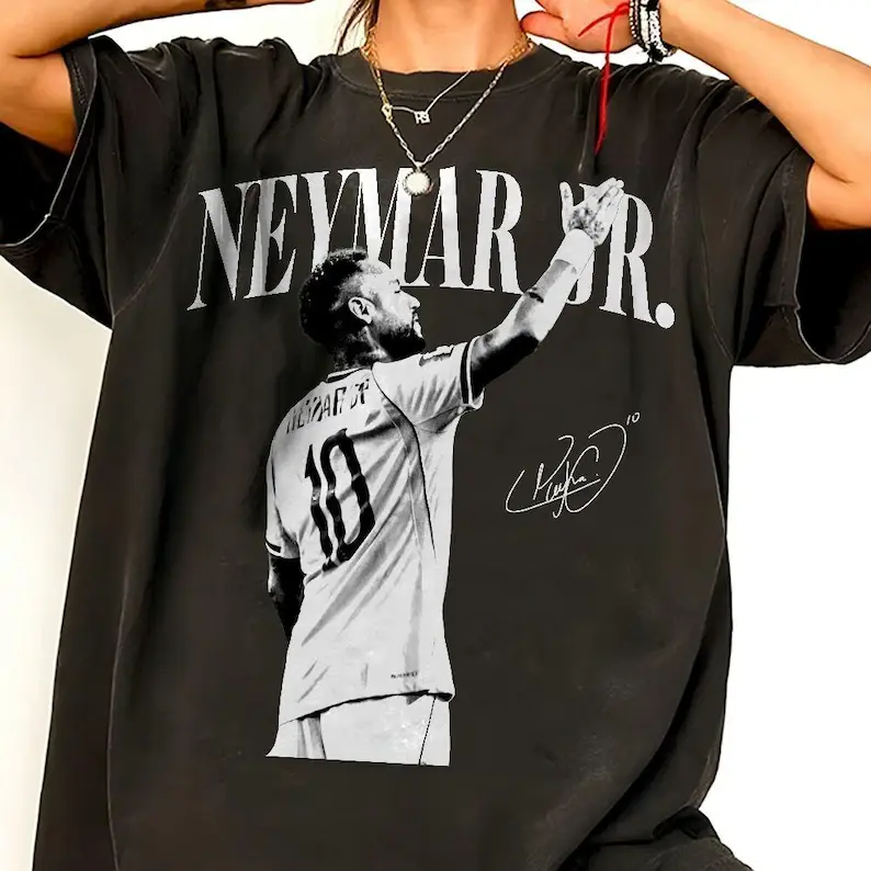 Neymar Jr. 2026 Shirt, Vintage Sport Shirt, Retro Neymar Jr. Soccer Tee, Brazil Shirt, Gift For Fans