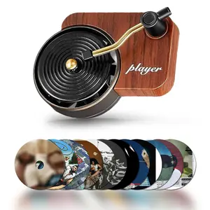 Kendrick Pop Singer Album Record Player 13Pcs with Vent Clips & Fans, Vintage Design, Car Air Freshener
