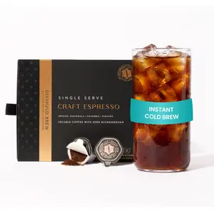 Craft Espresso Iced Coffee I 160mg Caffeine 100% Arabica Sugar-Free No Additives | Gut Friendly Single Serve Hot Iced Cold Brew Coffee