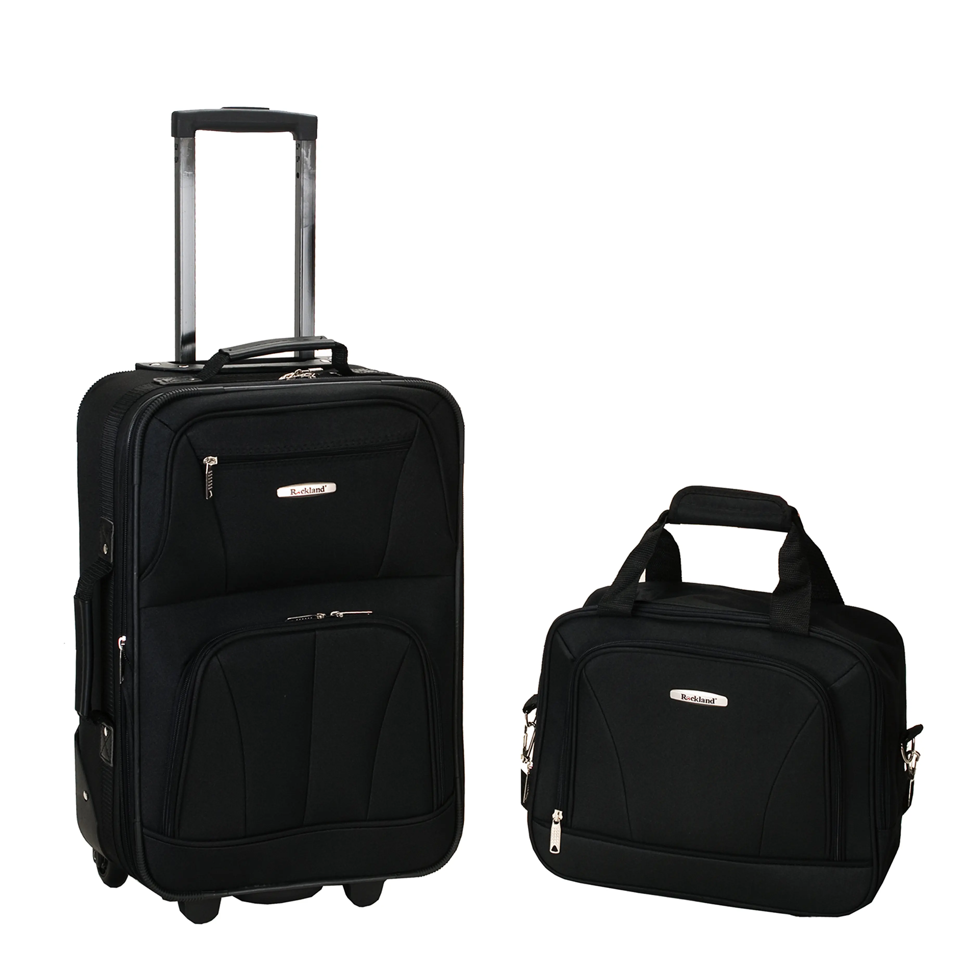 Rockland Fashion 2 Piece Luggage Set, (14" Tote/19" Upright)