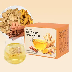 Treecode Turmeric Ginger Tea with Cinnamon | Anti-Bloating & Digestion Support | Caffeine-Free Herbal Tea Bags (30/60 Count) Natural