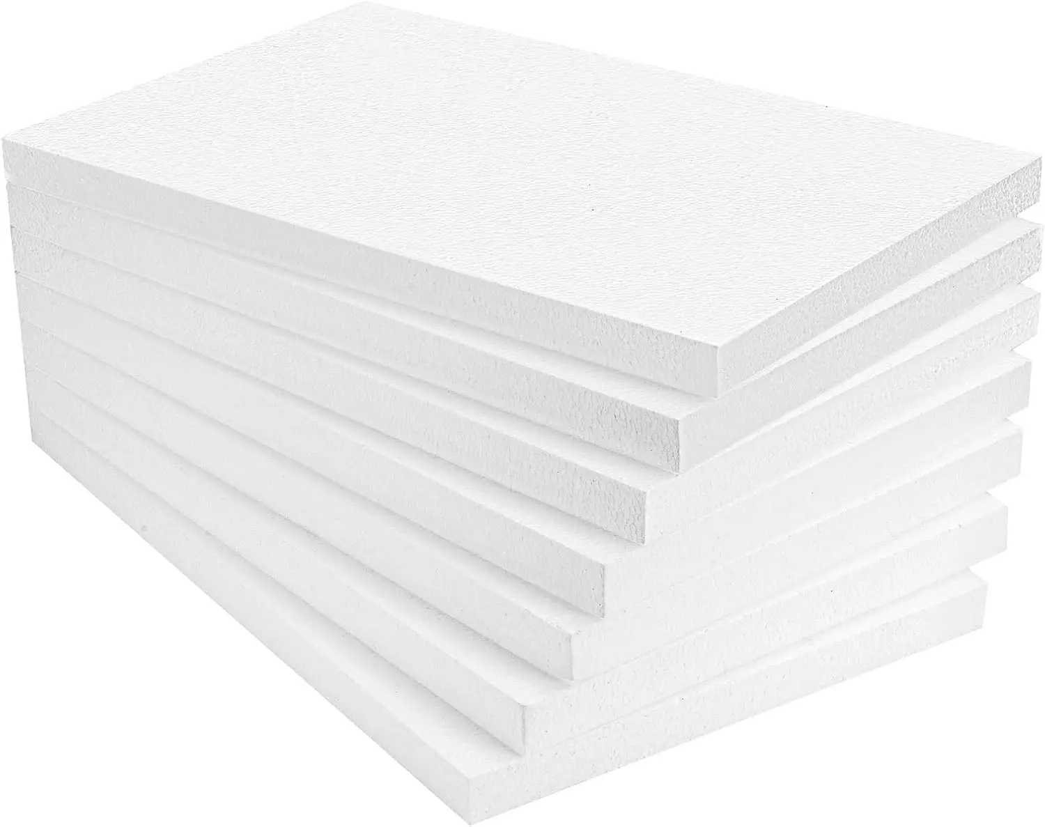 1 in Thick 17x11" EPS Polystyrene Rectangle Craft Foam Blocks, Pack of 7 Pcs for Art Sculpting, Modeling, School and Home DIY