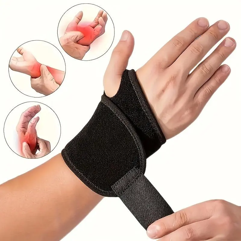 Adjustable ComfortFlex Wrist Support Brace - Ergonomic Fitness & Weightlifting Strap for Men and Women, Black
