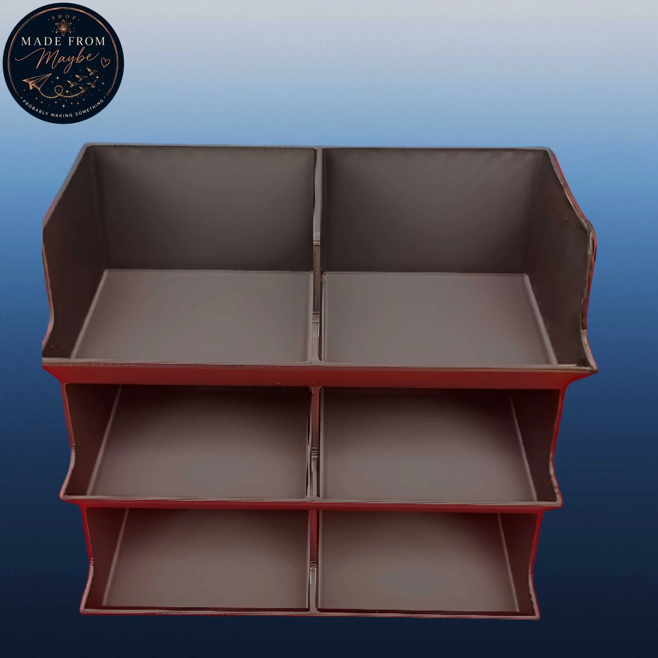 6-Cubby Compact Plastic Display Stand, Portable Vendor Booth Organizer for Boutique Small Business Craft Fair Storage Shelf
