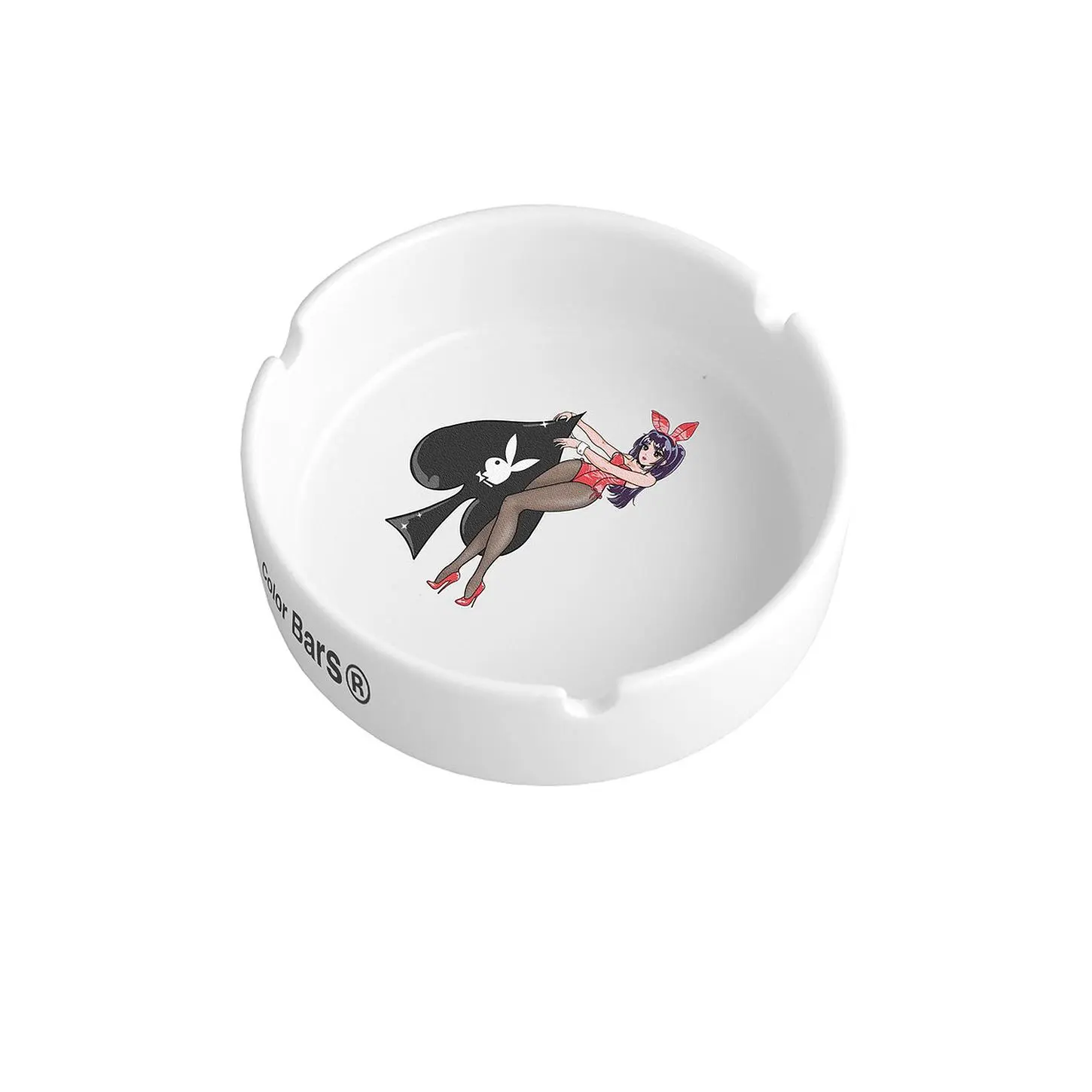 Playboy Ace of Spades Ashtray in White Unisex Playboy Ace of Spades Ashtray in White Unisex