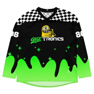 GRiZTRONICS Inspired Rave Jersey, Psychedelic Festival Outfit, Comfy Lightweight Outfit for Bass Music Lovers