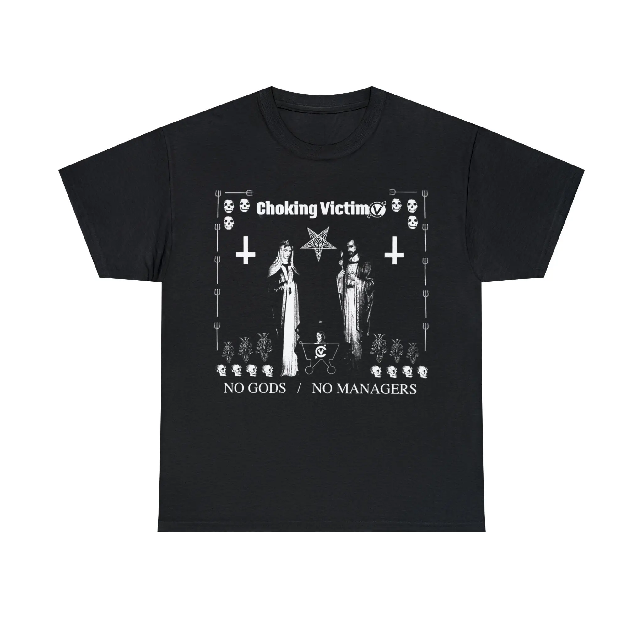 Choking Victim T Shirt Punk Leftover Crack Star Fucking Hipsters Operation Ivy Against All Authority Unisex Heavy Cotton T-Shirt