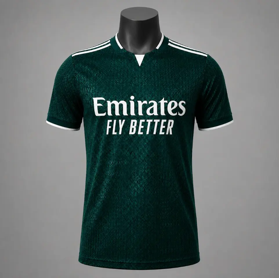 [FULL LOGO] Unisex Away Football Shirt 2026/27 Green Soccer Jersey Replica Custom Name Number Personalized