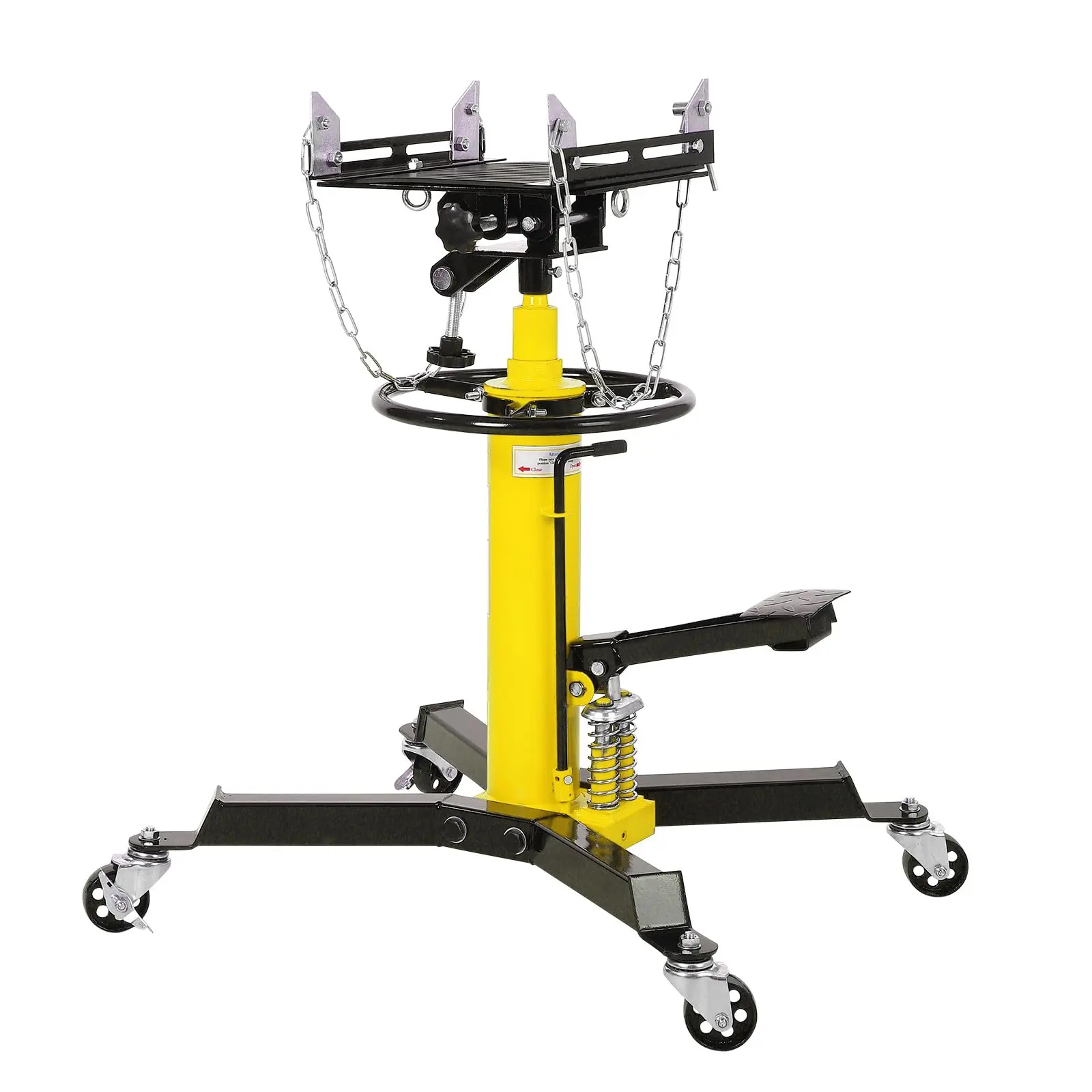GARVEE 1322lbs Hydraulic Car Floor Jack Lift - Dual-Column Plunger, Adjustable Height, Anti-Slip Rubber Pad, for Safe Efficient Vehicle Maintenance (33.8in to 72.8in Lifting Range), Hydraulic Car Jack, Automotive Repair Tools