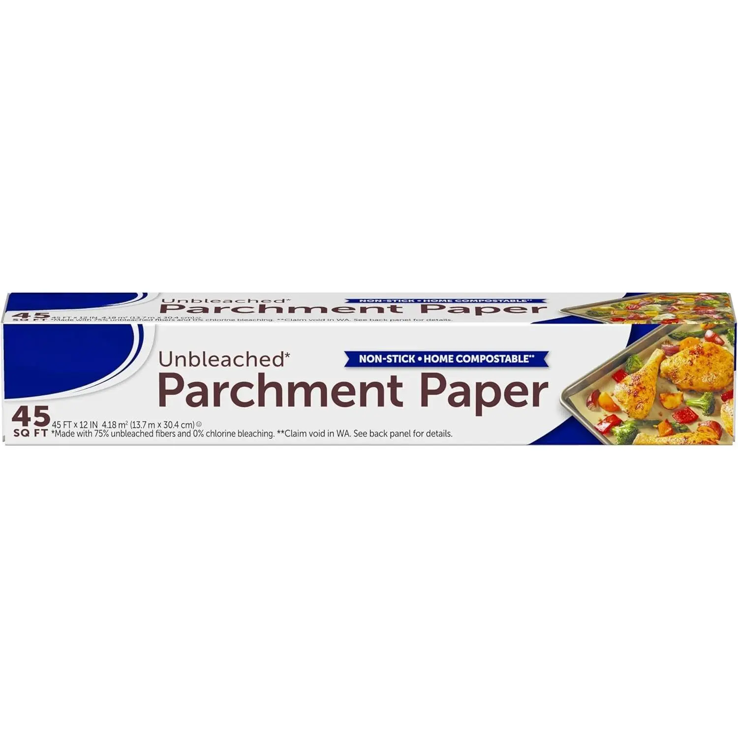 Unbleached Parchment Paper Roll - 45 Sq Ft (15" x 36"), Non-Stick Baking Paper for Cookies - 1 Pack