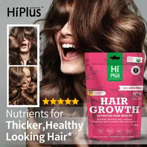 HiPlus Hair Growth Accelerator – Beauty Vitamin Healthcare–For Thicker,Nourishes Thinning&Loss,With Proprietary Collagen Complex, Biotin, Clinically Proven for Visibly Thicker Hair and Scalp Coverage,Dermatologist Recommended 45-Day Supply