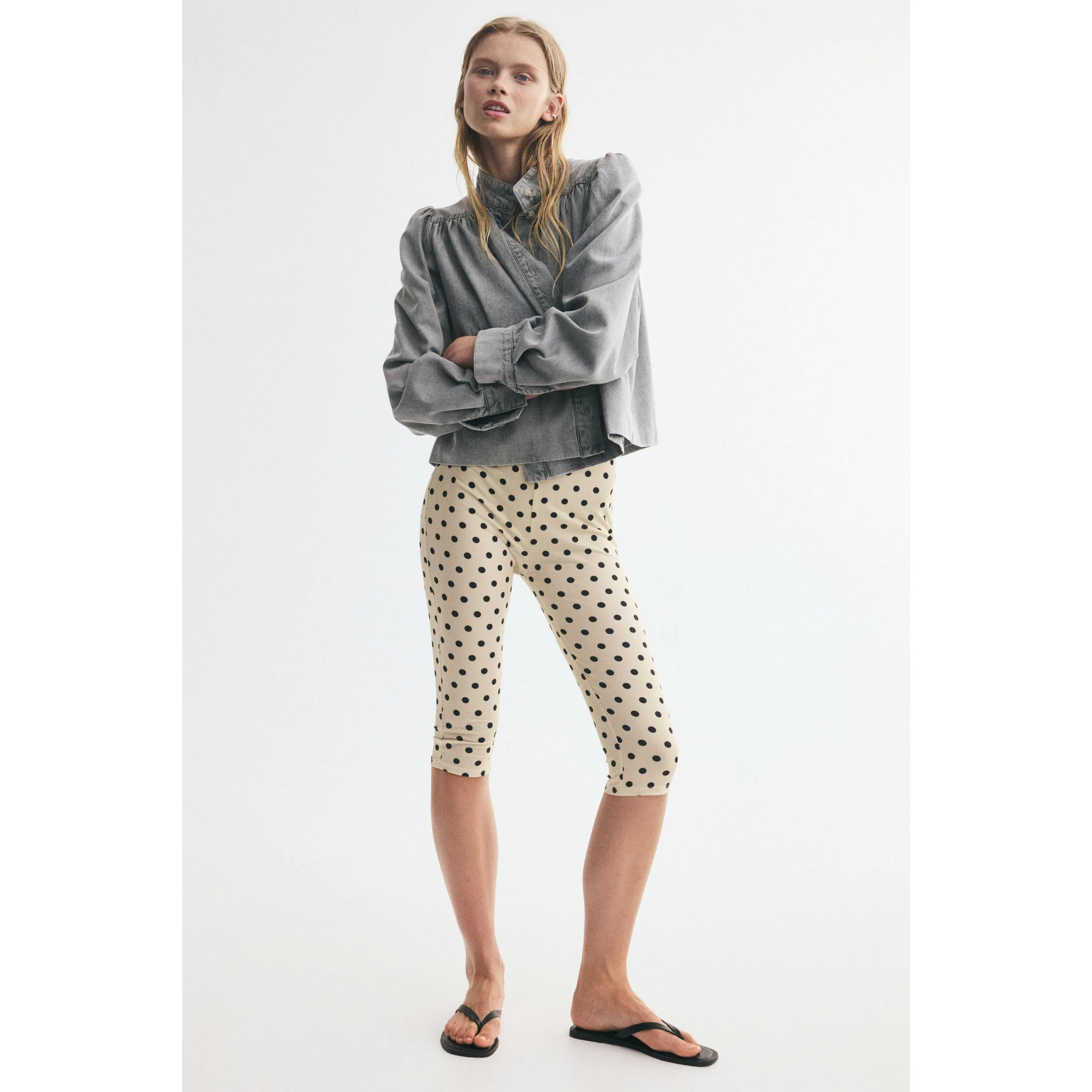 H&M Printed capri trousers