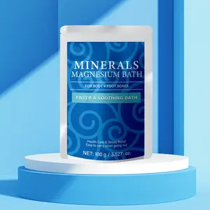 Minerals Magnesium Bath Flakes in Forest Calm scent with Genuine Zechstein for Relaxation| gem bath salt