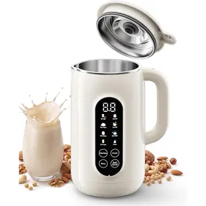 10-in-1 Nut Milk Maker Machine 304 Stainless Steel Lid , 35oz Soy Milk Maker for Homemade Milkshake/Nut/Oat/-Based Drink, 10  Blenders with Delay Start/Boil Water/Self Clean
