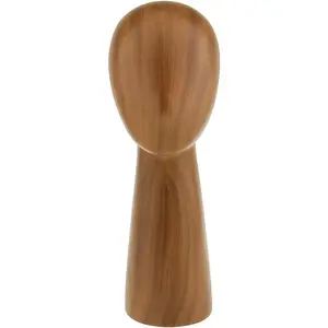 Abstract GFRP imitation Wooden Mannequin Manikin  Model Hair Wigs Hat Display Holder Stand Rack Block Shop  Decor Sculpture(L)