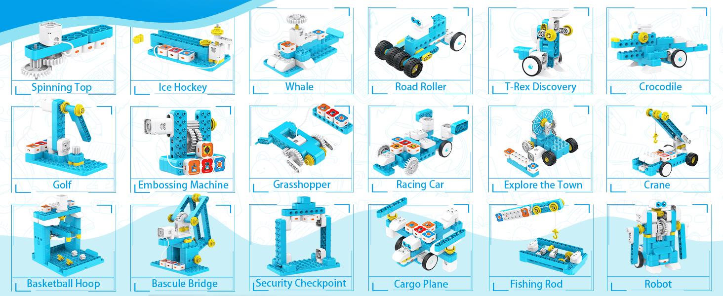 WhalesBot A7 STEM Coding Robot Kit for Kids 3-8, 36-in-1 Interactive Building Toy with Sensors & Controllers, Educational Robotics Kit, Fun Learning Gift for Boys & Girls