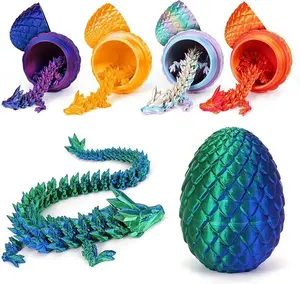 KYEIRYY 3D Dragon Egg Ornament - Creative Laser-Engraved Dinosaur Figurine with Spring Design, Easter Egg Filler, Home Decor Statue for Holiday Gifts