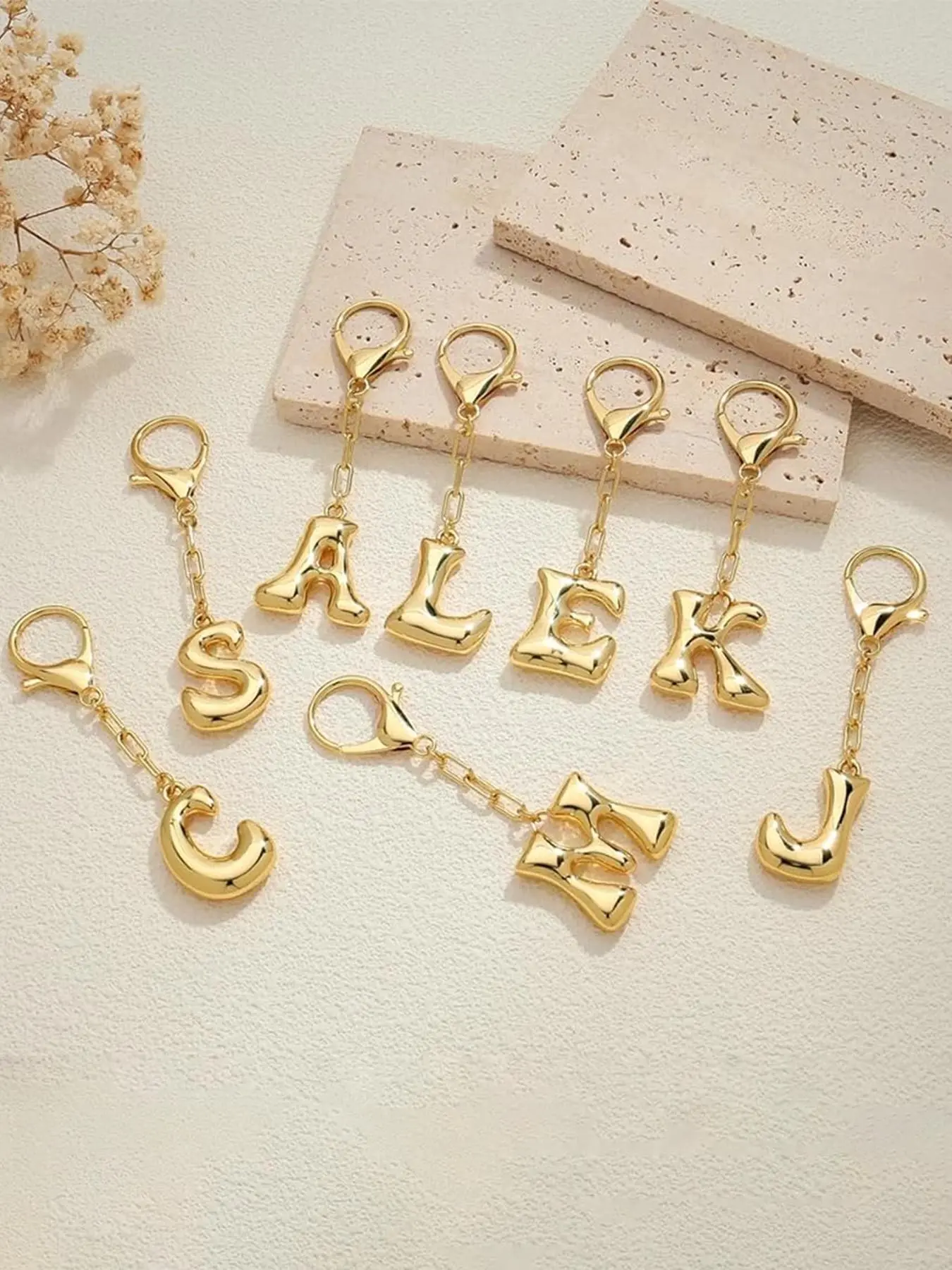 Cute Round Letter Bubble Pendant Bag Charm, Perfect Gift for Birthdays and Special Occasions, Casual Style Accessory for All Seasons