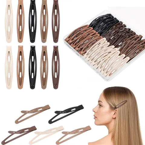 30 Pcs 5 Colors Metal Snap Hair Clips, 2.36 Inch Hair Barrettes for Women Girls, Cute Holiday Birthday Mothers Day Gifts, Cute Hair Accessories, Hair Clips for Styling