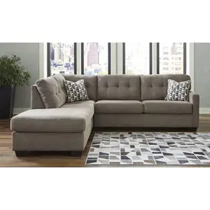 Modern Heritage Mahoney Fabric 2-Piece Full Sleeper Sectional with Chaise