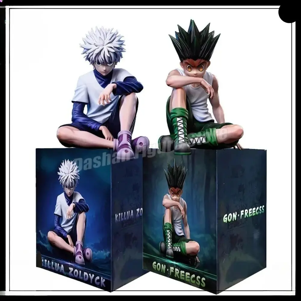 PG Hunter×Hunter GON FREECSS Killua Zoldyck Action Figure Noodle Stopper Anime Killua Figure Statue Car Ornaments PVC Model Toys