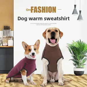 2025 Paws & Warmth Hoodie for Dogs Winter Premium Soft-Brushed Fleece High Neck Design with Stretchable Cuffs for Comfortable Indoor & Outdoor Use