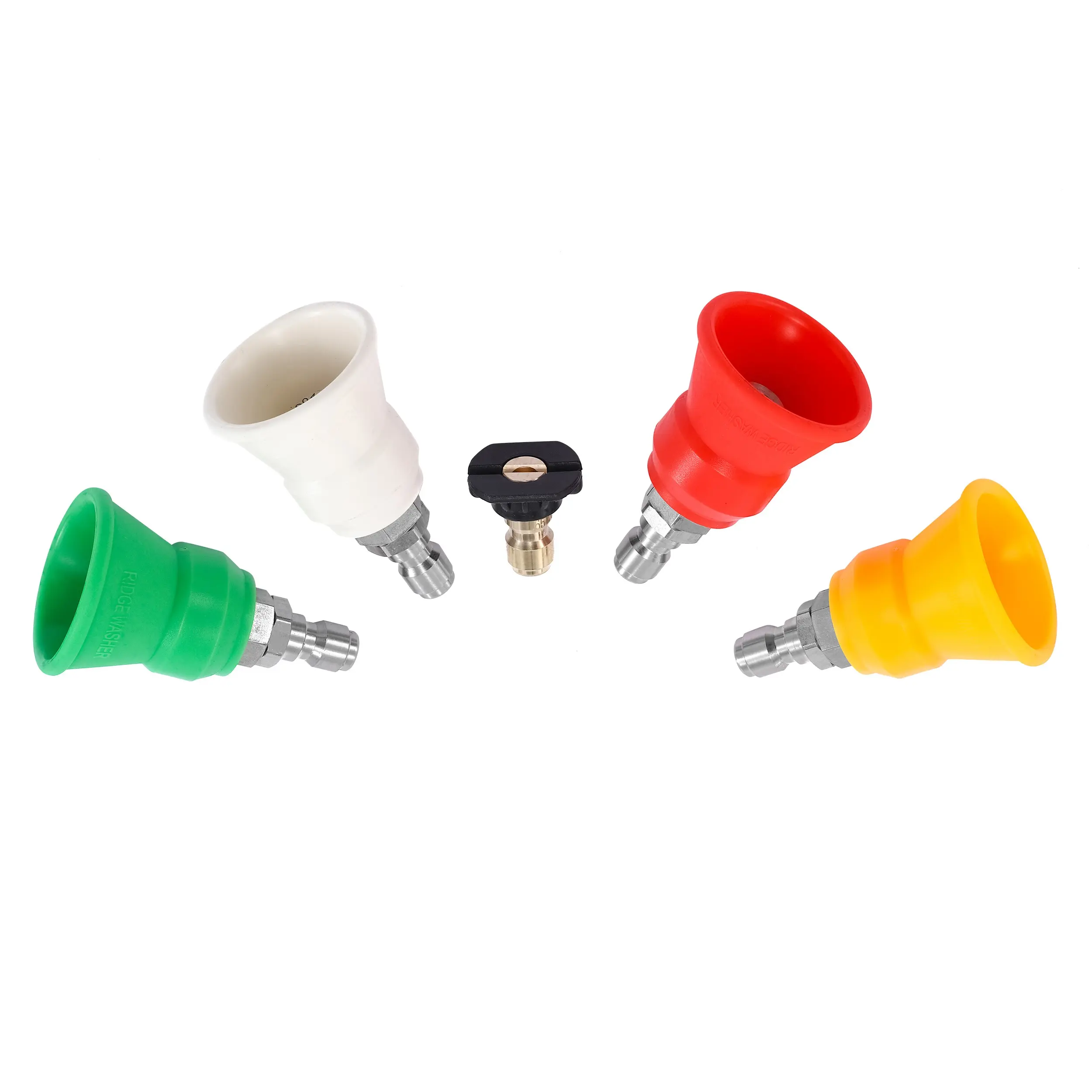 RIDGE WASHER Pressure Washer Nozzle Guard with Protector Holder, 5 High Pressure Tips, 1/4" Quick Connect, 2.5 Orifice for Car Wash Water Sprayer Accessories, Pressure Washer Accessories, Car Detailing Products