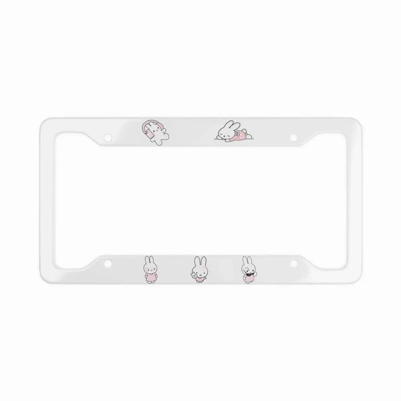 Bunny License Plate Frame: Pink Bunny Car Accessory