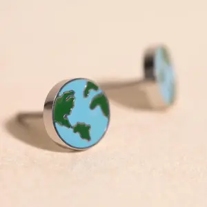 Earth Stud Earrings