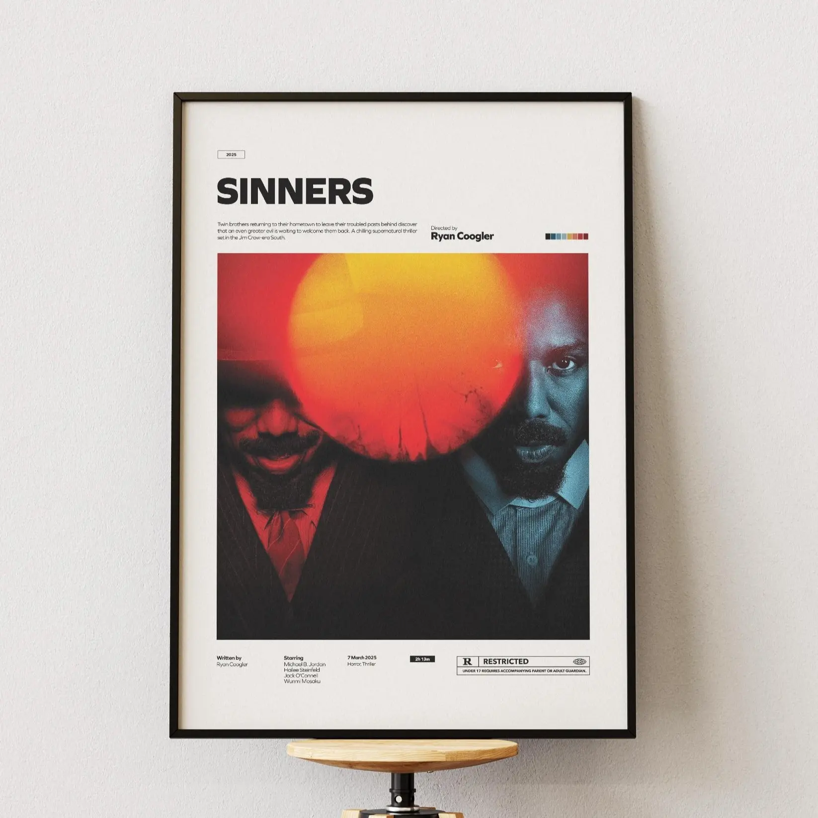 Sinners Poster Michael B J0rdan Poster Hailee Steinfeld Film Print Movie Wall Art Unframed Poster