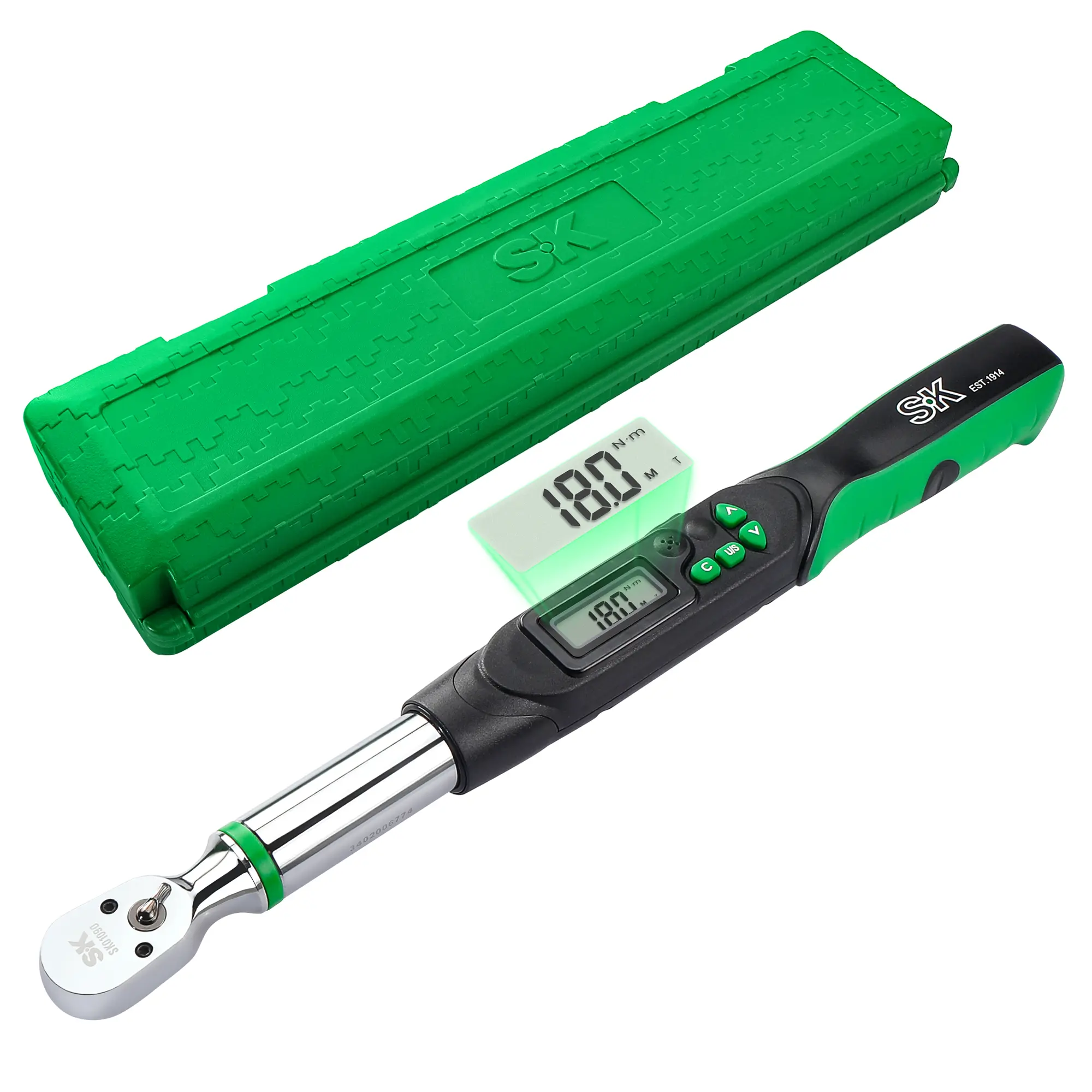 #summersale SK Drive Digital Torque Wrench, LED Display, Four Units of Measure & Flash Notification