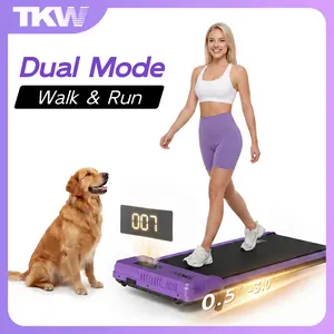 TKW Treadmill, Low-Noise Motor Walking Pad, Remote Control & Wheels for Easy mobility, Dual Shock-Absorption System，Compact Walking Pad for Home & Office Use