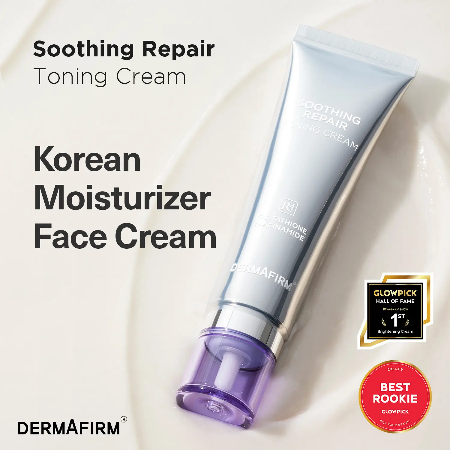 korean glutathione cream DERMAFIRM Soothing Repair Toning Cream - Korean Skin Care Moisturizer with Niacinamide Bakuchiol Glutathione & 8x Hyaluronic Acid - Vegan Radiant & Gentle Formula for Sensitive Skin - 1.69 fl oz Facial Lightweight korean glutathione cream DERMAFIRM Soothing Repair Toning Cream - Korean Skin Care Moisturizer with Niacinamide Bakuchiol Glutathione & 8x Hyaluronic Acid - Vegan Radiant & Gentle Formula for Sensitive Skin - 1.69 fl oz Facial Lightweight