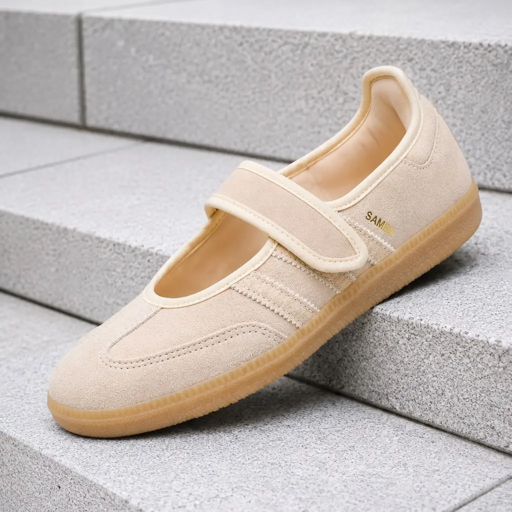 Adidas Samba Jane Suede Sand Strata HQ9496 Women's Fashion Sneaker New