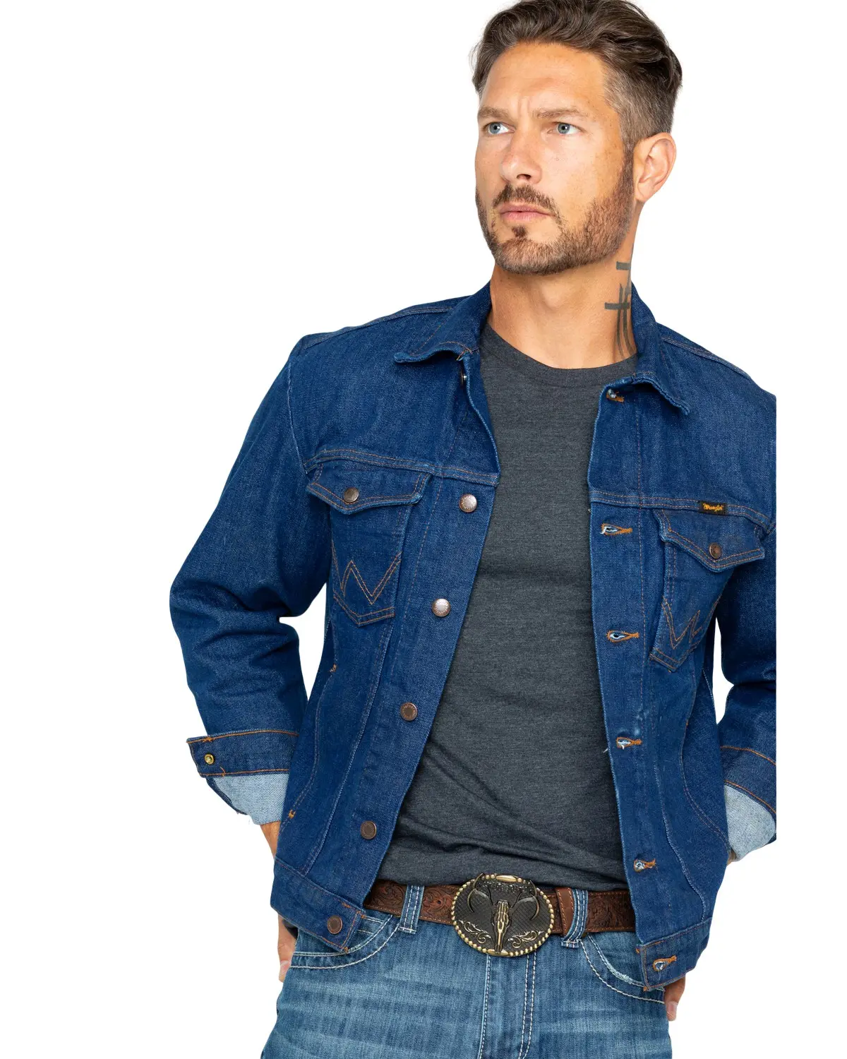 Wrangler Men's Men'S Western Denim Jacket - 74145Pw Wrangler Men's Men'S Western Denim Jacket - 74145Pw