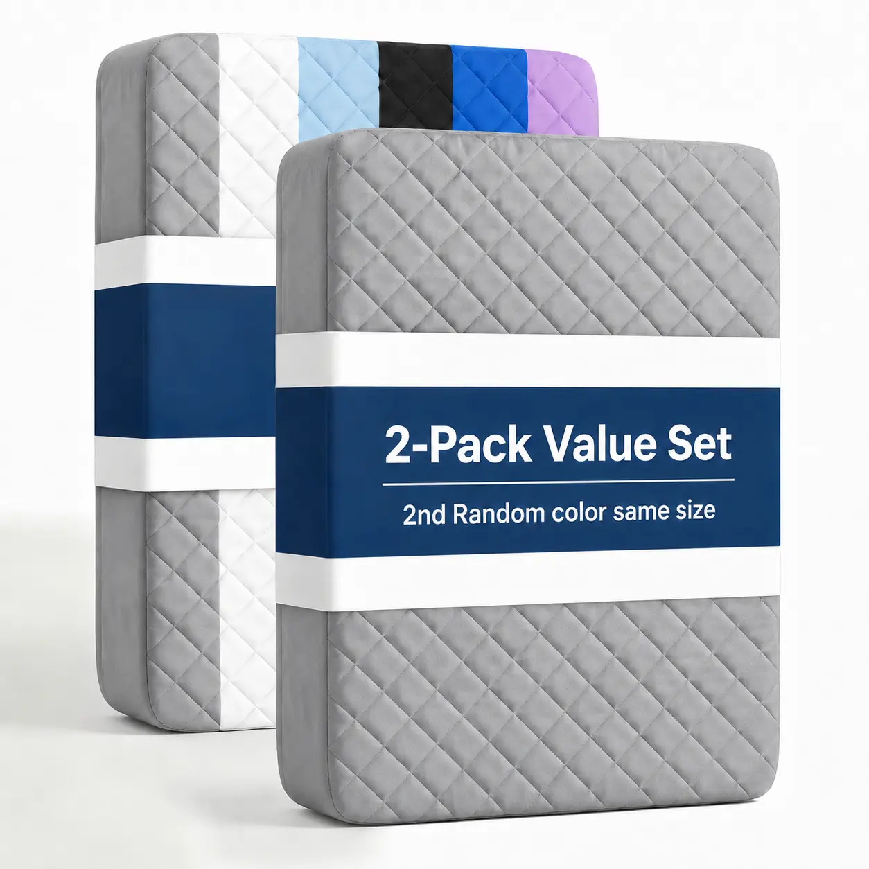 [2-Pack Value Set]Waterproof Mattress Pad Cover – Ultra Soft & Noiseless, Deep Pocket Fits up to 18", Machine Washable, Stain Resistant Bed Protector for Home Dorm Hotel summerwins