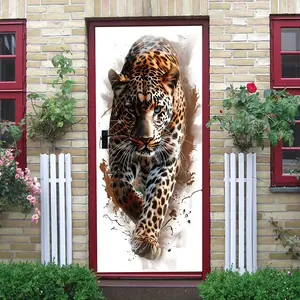 2 This leopard wall sticker uses high-definition printing technology to present vivid and lifelike patterns, showing the wild charm and strength of leopards. Made of environmentally friendly and odor
