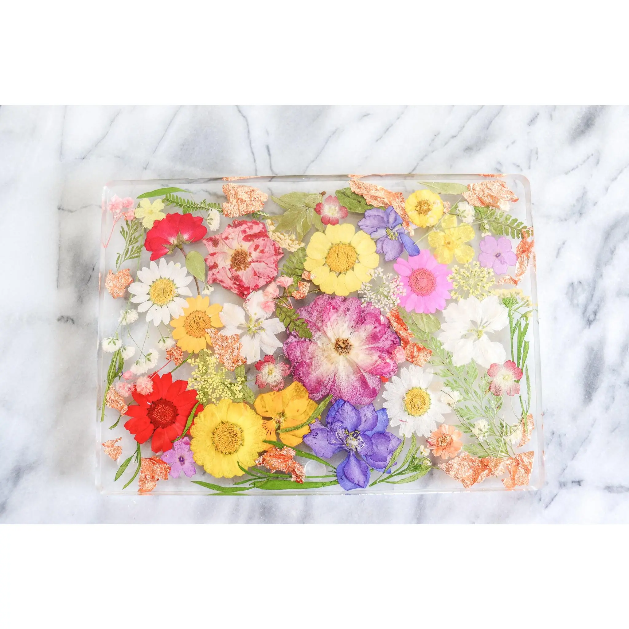 Floral Bouquet - Resin and Flower coaster/tray