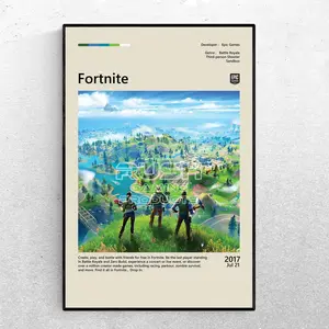 F-nite Poster _ Retro Fantasy Gaming Print _ Wall Art  _ Home Decor _ Gift Poster _ Game Poster #2