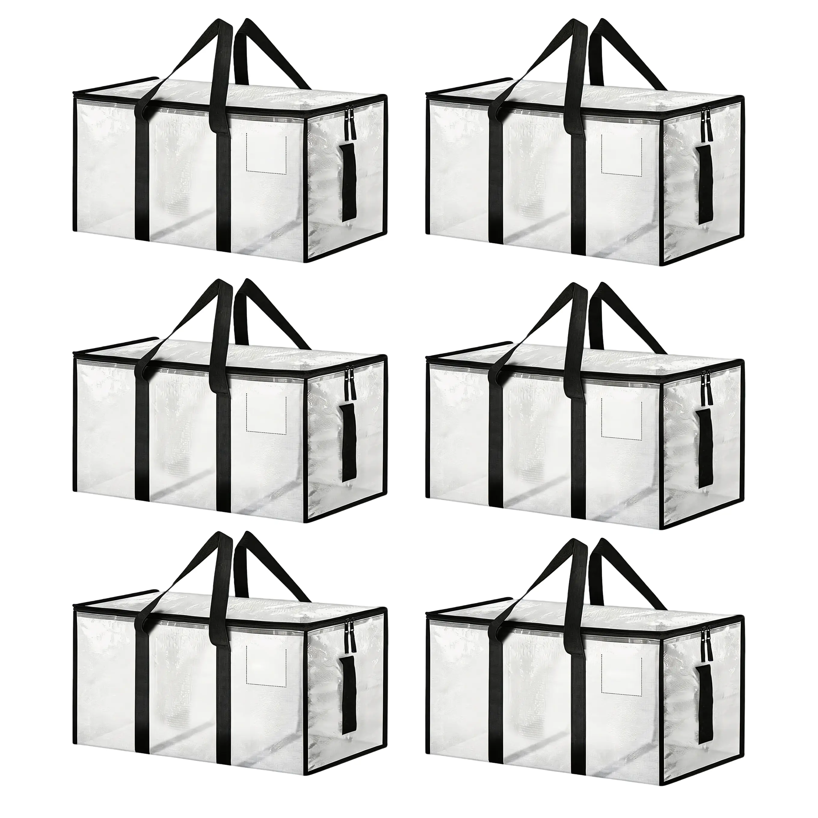 Extra Large Moving Bags  9 Pack, Heavy Duty Storage Totes with Handles & Zippers, Foldable Water Resistant Bags for Moving, College Dorm, Clothes & Home Organization
