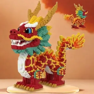 3D Puzzle Building Blocks Set, 11048pcs/set Dragon Shaped Building Blocks, Educational Building Blocks for Handmade Learning, Building Block Model, Perfect Holiday Gift