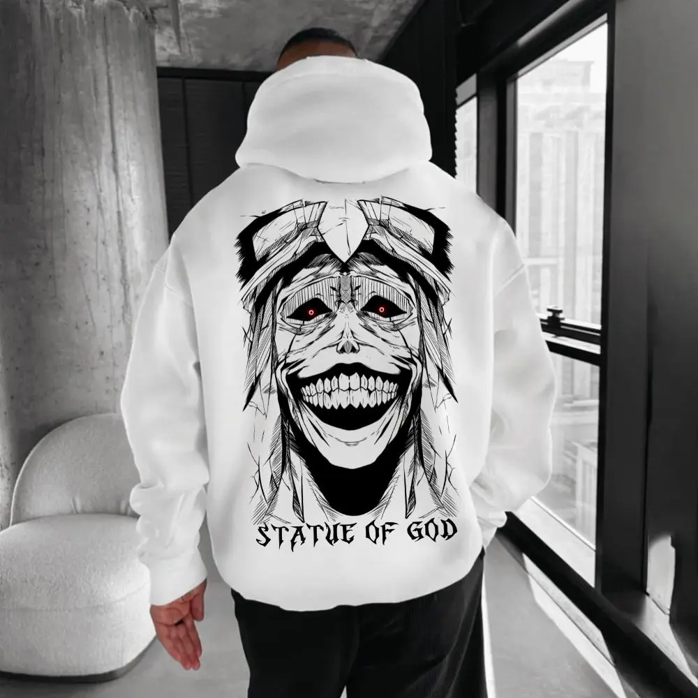 Solo Leveling Double-Sided Hoodie - Statue of God Graphic - Anime shirt - Top Classic Menswear