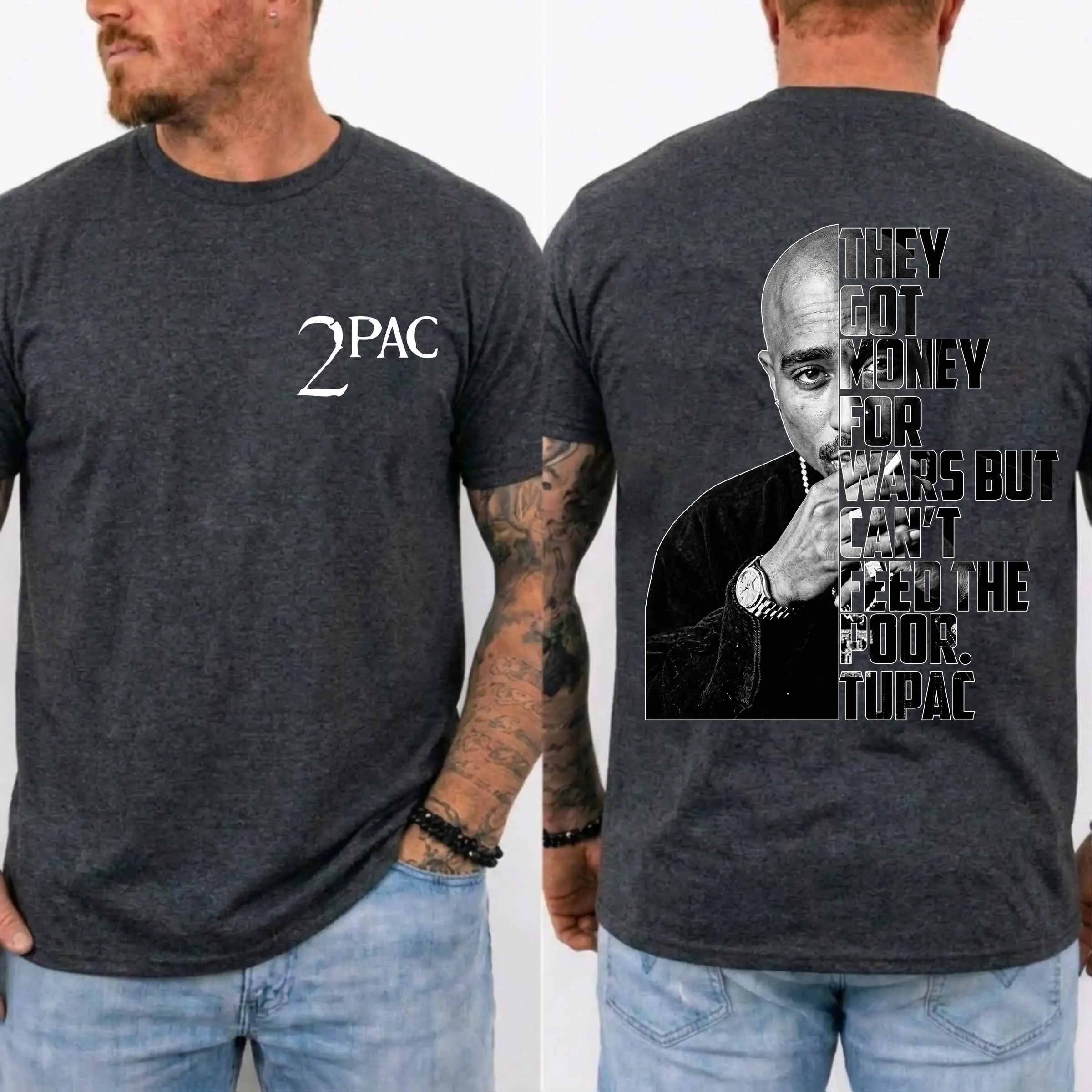 2Pac Rapper Shirt – Classic Rapper Graphic, Featuring Tupac Shakur – Hip Hop Culture Fashion