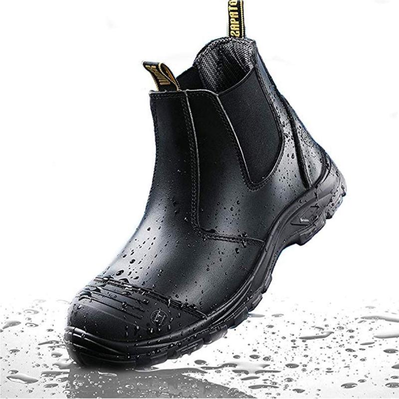 Men's Soft / Steel Toe Slip on Waterproof Slip Resistant Anti-puncture Work Boots