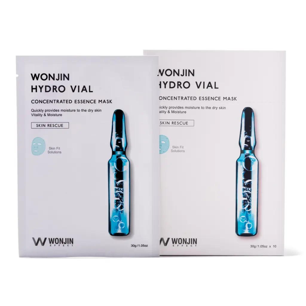 Wonjin Effect Medi Hydro Vial Concentrated Ampoule Mask, Hydrating Lavender Scented Korean Face Masks, 10 Sheet Multi-Pack, Moisturize, Easy To Put On, Sheet Mask