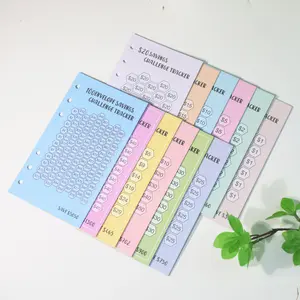 48 A6 Savings Challenge Cards, 100 Day Budget Challenge Money Saving Card Set, Financial Organizer, Receipt Tracker for Home Office Business