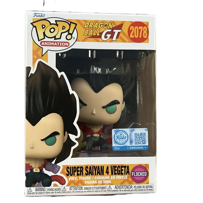 Funko Pop Flocked Super Saiyan 4 Vegeta Soft Vinyl Collectible Figure Decor, Soft Vinyl Figure for Collectibles Enthusiasts