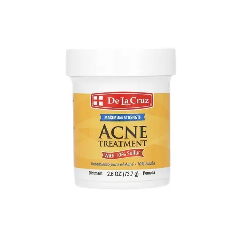 De La Cruz Sulfur Ointment - Cystic Acne Treatment for Face and Body - Daily 10 Min Spot Treatment Mask - Safe and Effective Game Changing Hormonal Acne Treatment that Clears Up Pimples - 2.6 OZ  Cream Skincare