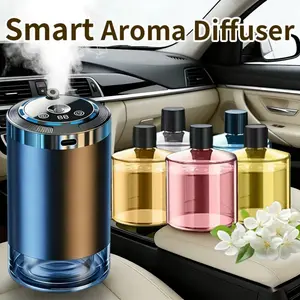 [Car Accessories] Smart Car Fragrance Diffuser with Dynamic Light Show and Starry Sky Top Mode, Natural French Fragrance Essential Oils/Perfume, Adjustable Fragrance Concentration, Long-Lasting Freshness, Cologne Scent, Ideal Gift for Car Enthusiasts